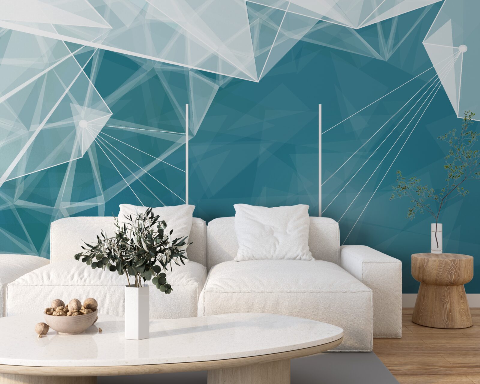 Fototapeta vrcholky zasnežených hôr