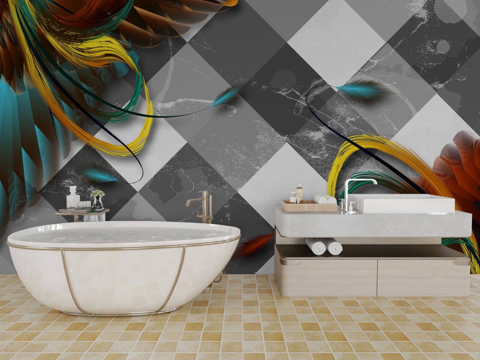 Fototapeta ako rajské vtáky