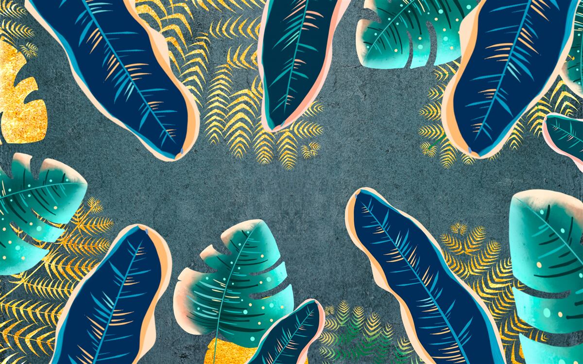 Fototapeta netradične vykreslené tmavé pierka