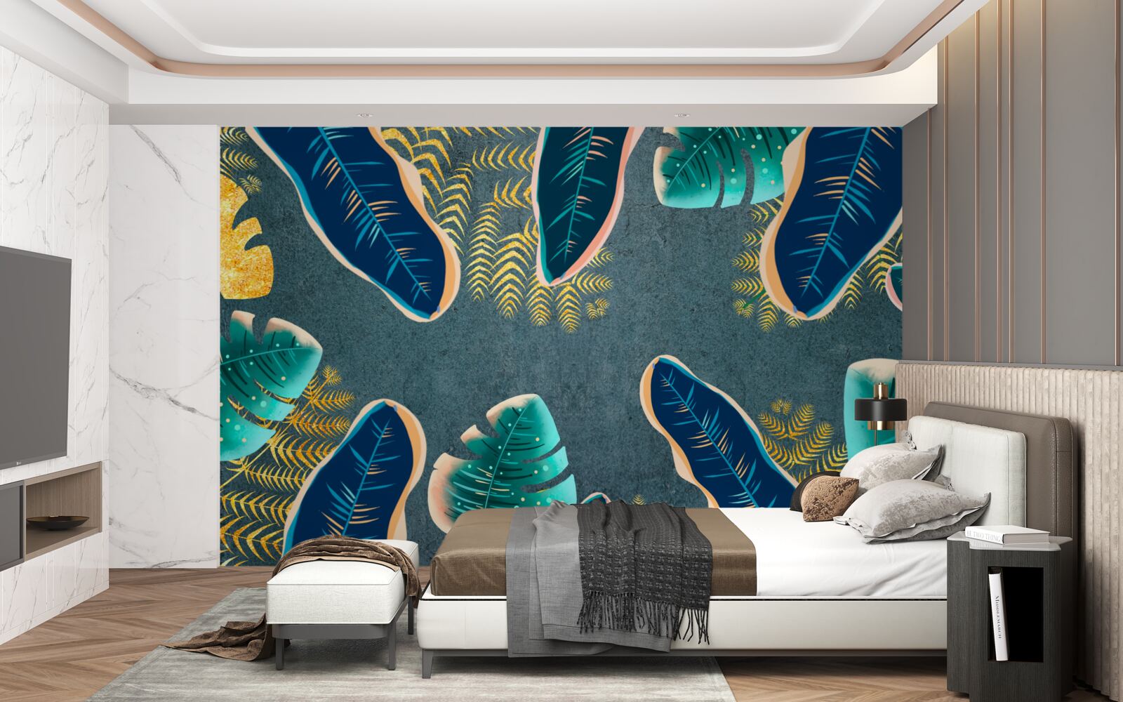 Fototapeta netradične vykreslené tmavé pierka