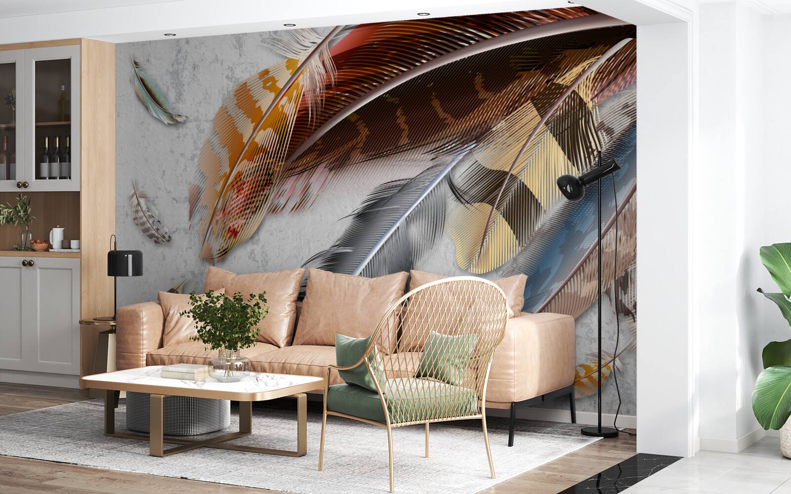 Fototapeta perie rôznych druhov vtákov