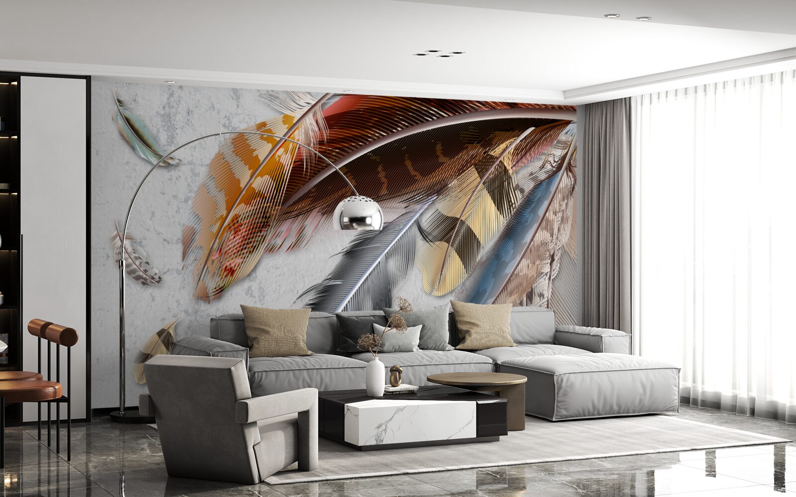 Fototapeta perie rôznych druhov vtákov