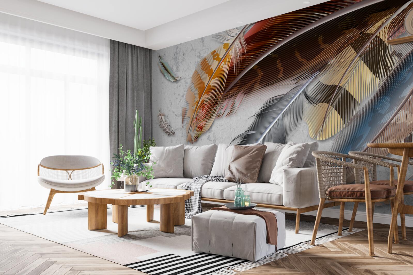 Fototapeta perie rôznych druhov vtákov