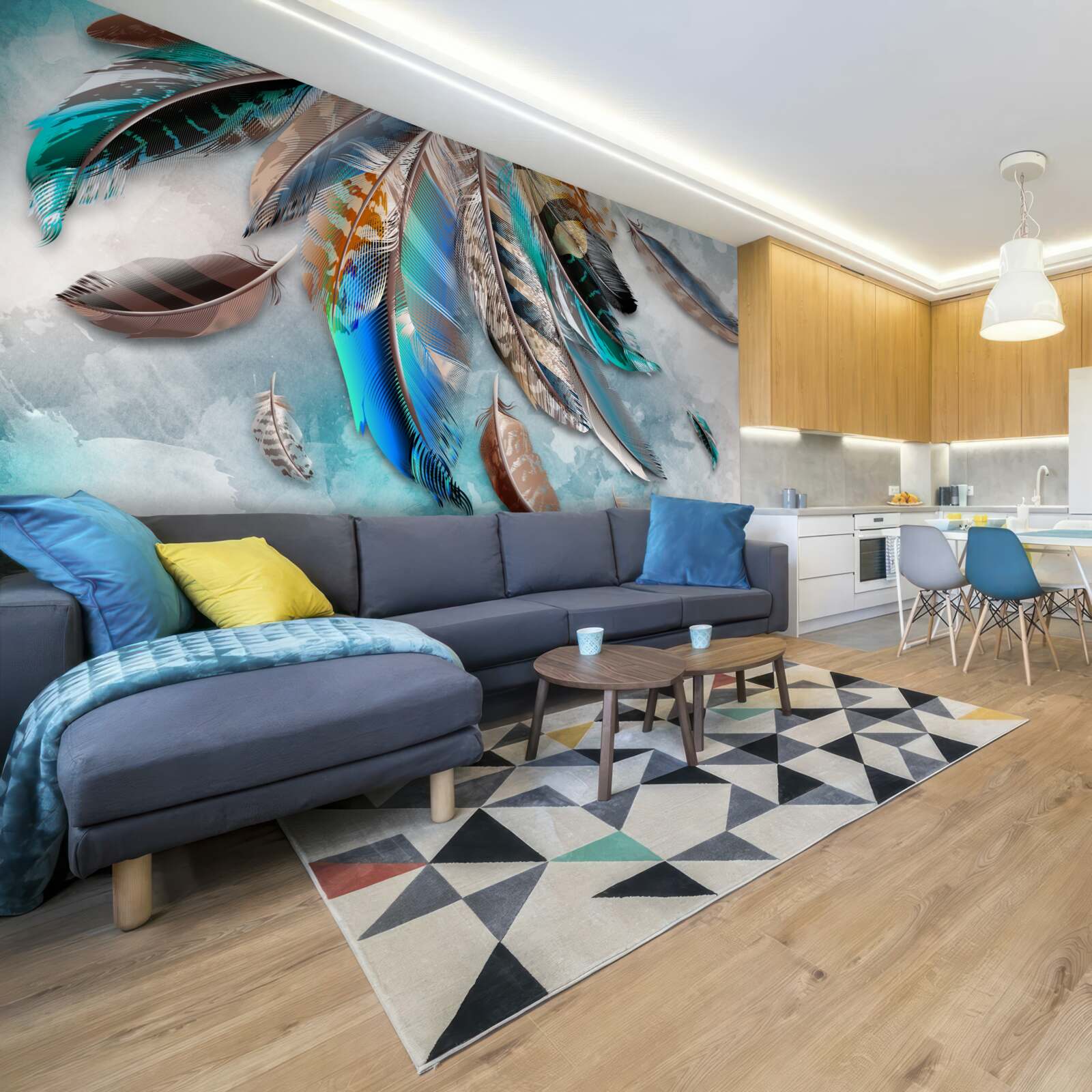 Fototapeta svetlé, viacfarebné perie