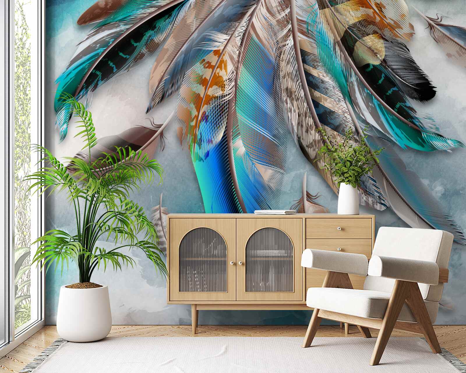 Fototapeta svetlé, viacfarebné perie