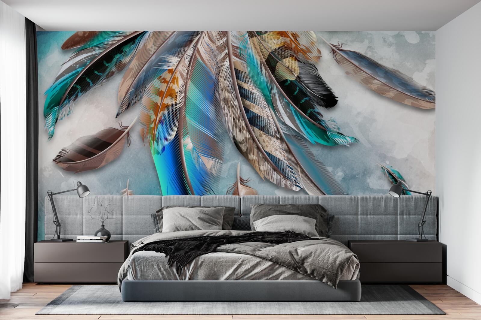 Fototapeta svetlé, viacfarebné perie