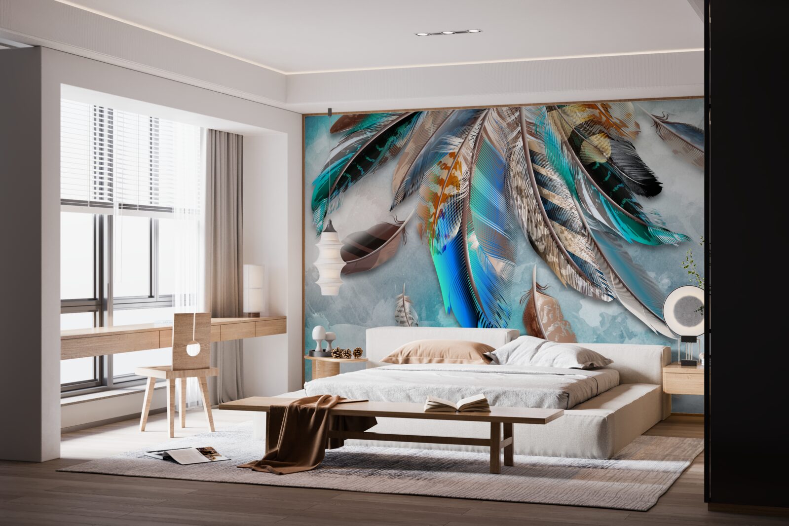 Fototapeta svetlé, viacfarebné perie