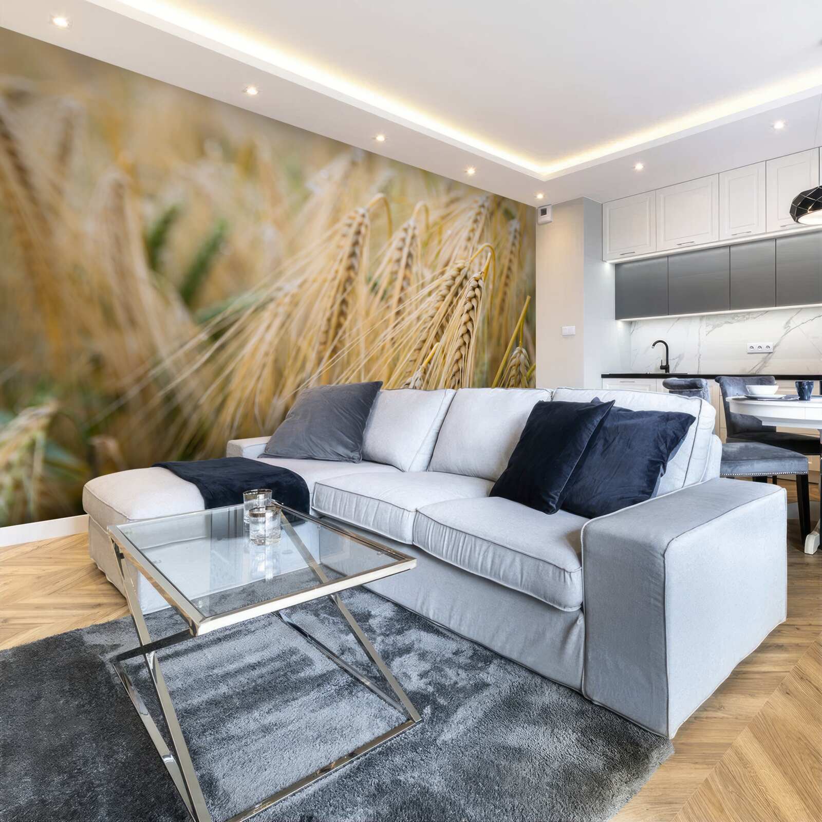 Fototapeta pole dozrievajúcich pšeničných klasov