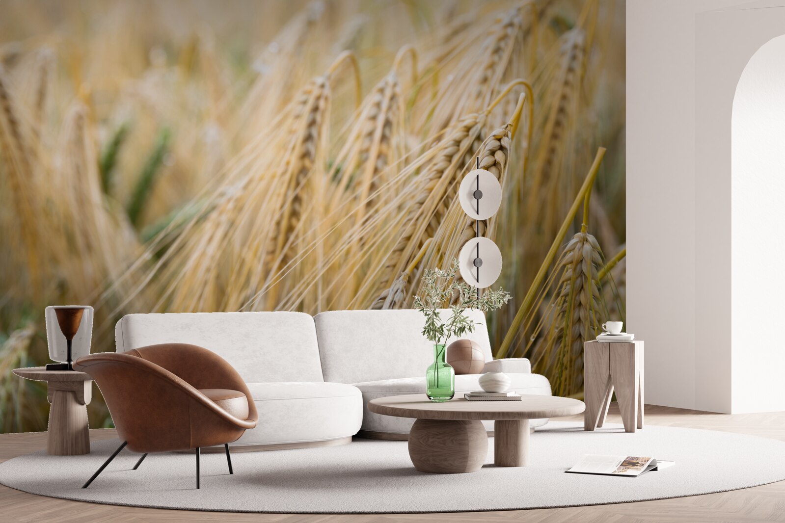 Fototapeta pole dozrievajúcich pšeničných klasov