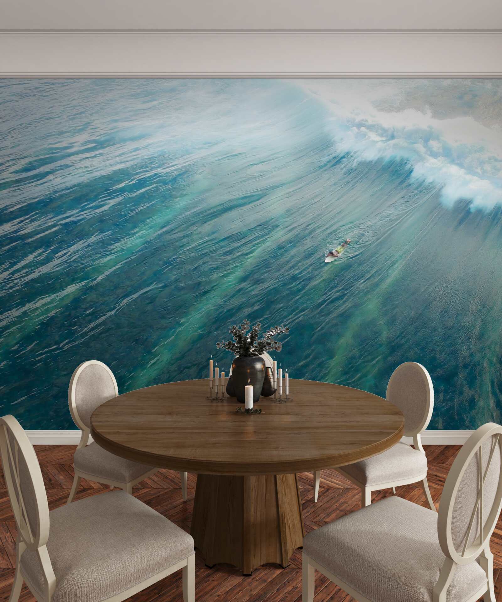 Fototapeta prekonávanie morských vĺn surfovaním