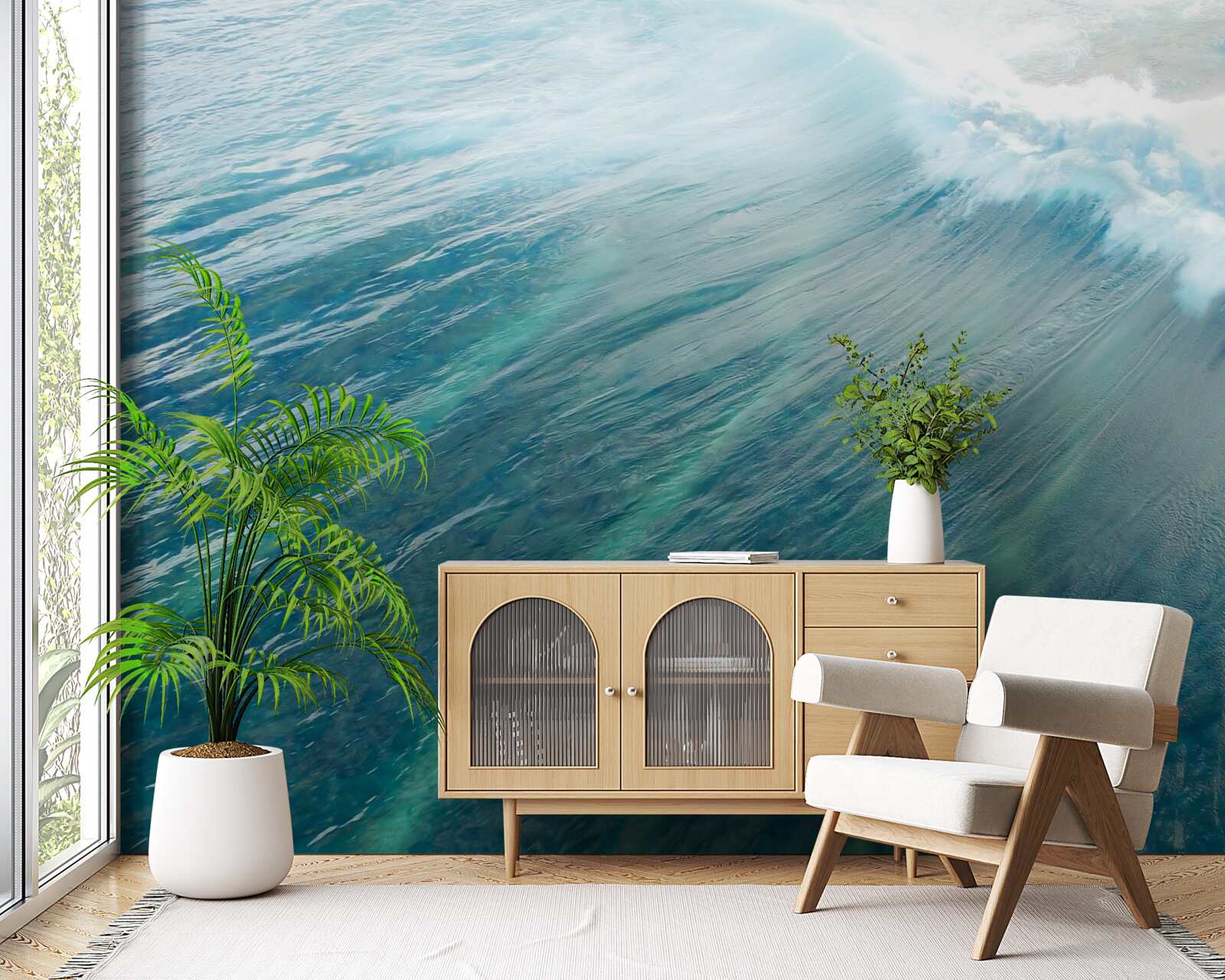 Fototapeta prekonávanie morských vĺn surfovaním