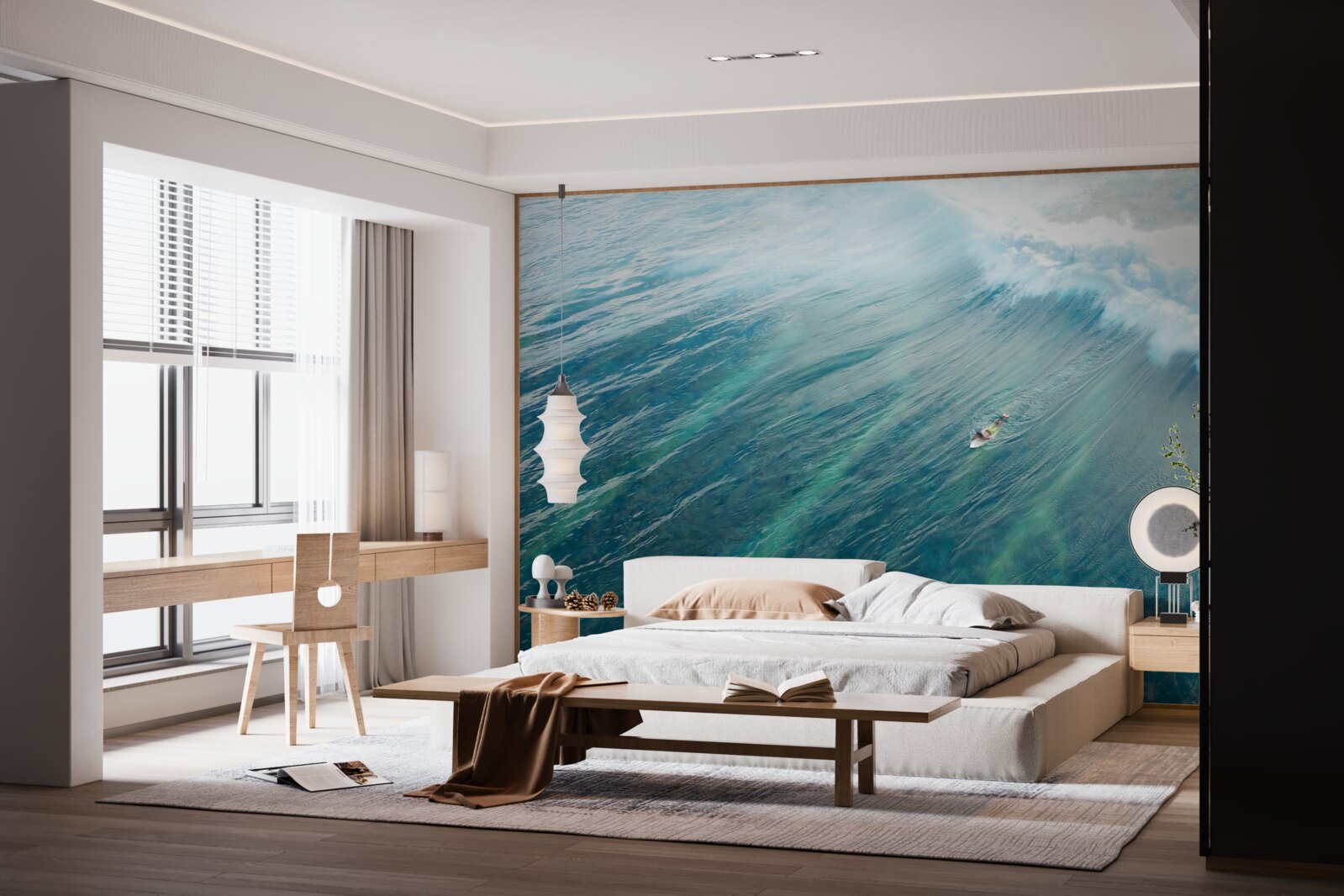 Fototapeta prekonávanie morských vĺn surfovaním