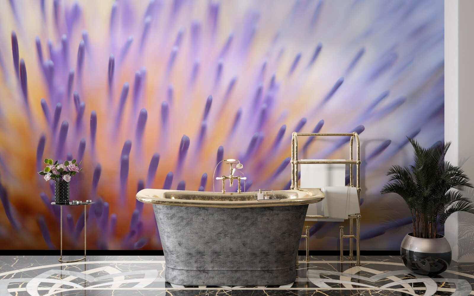 Fototapeta lila bodliak zo Škótska