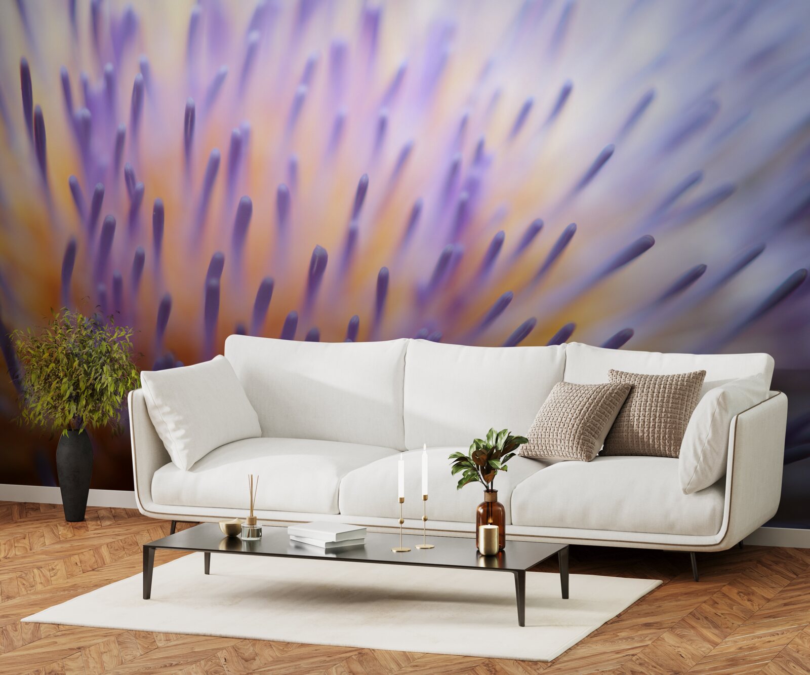 Fototapeta lila bodliak zo Škótska