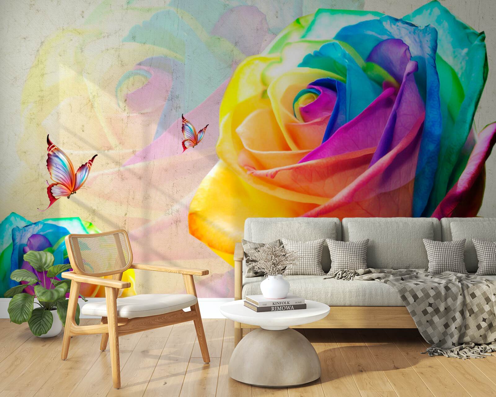 Fototapeta dúhová ruža