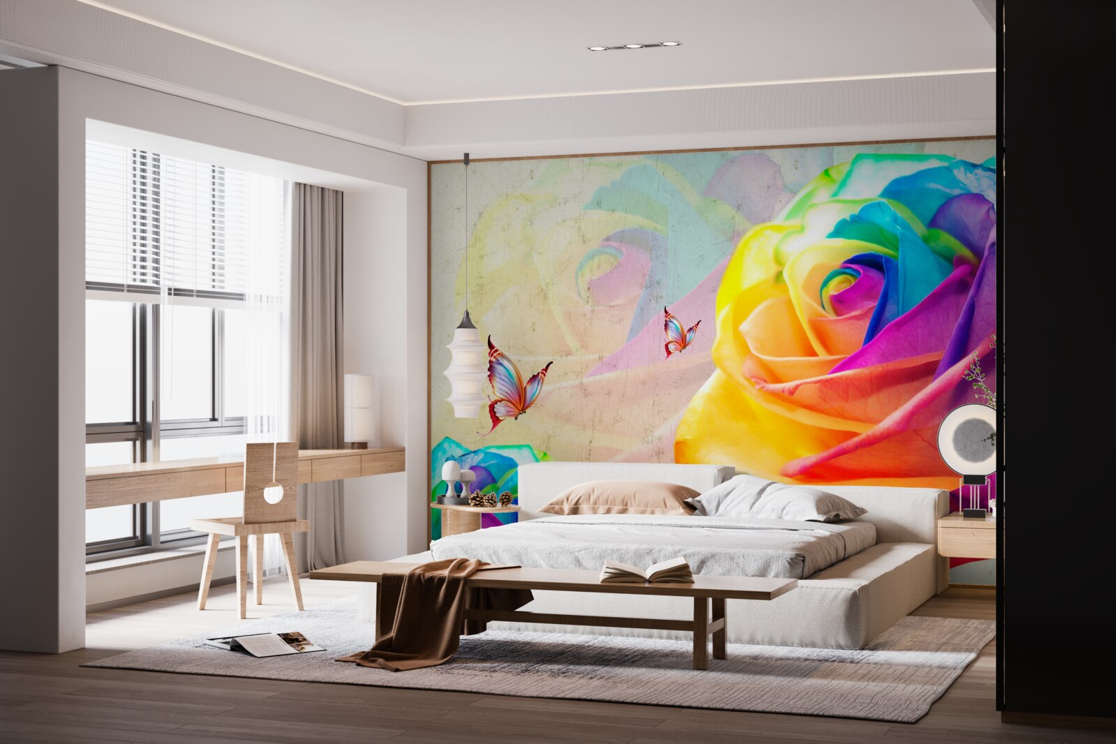 Fototapeta dúhová ruža