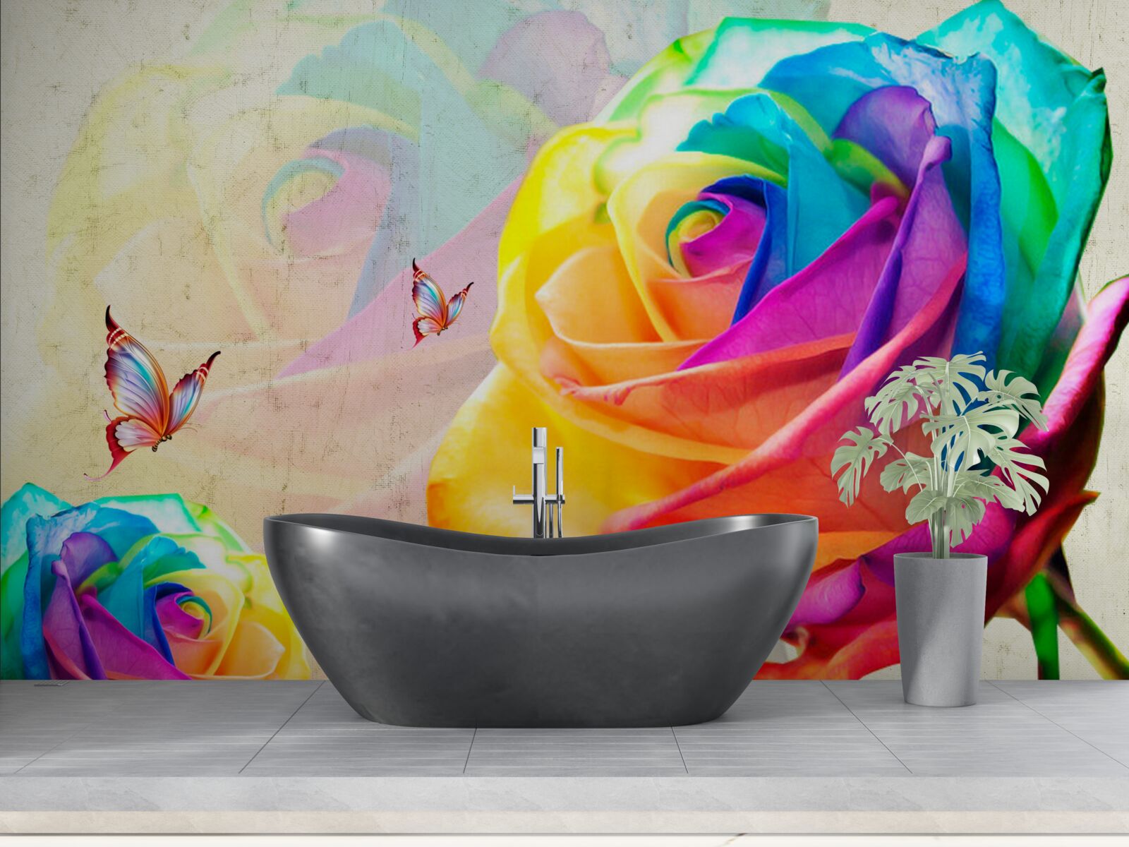 Fototapeta dúhová ruža