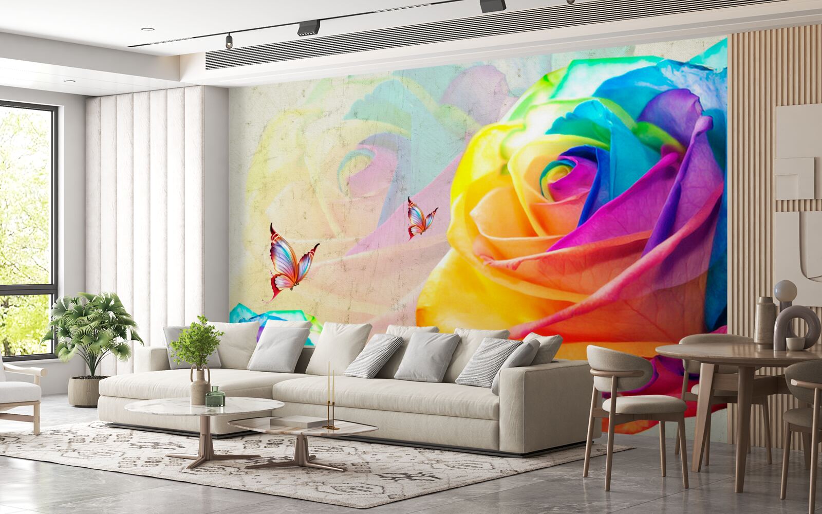 Fototapeta dúhová ruža