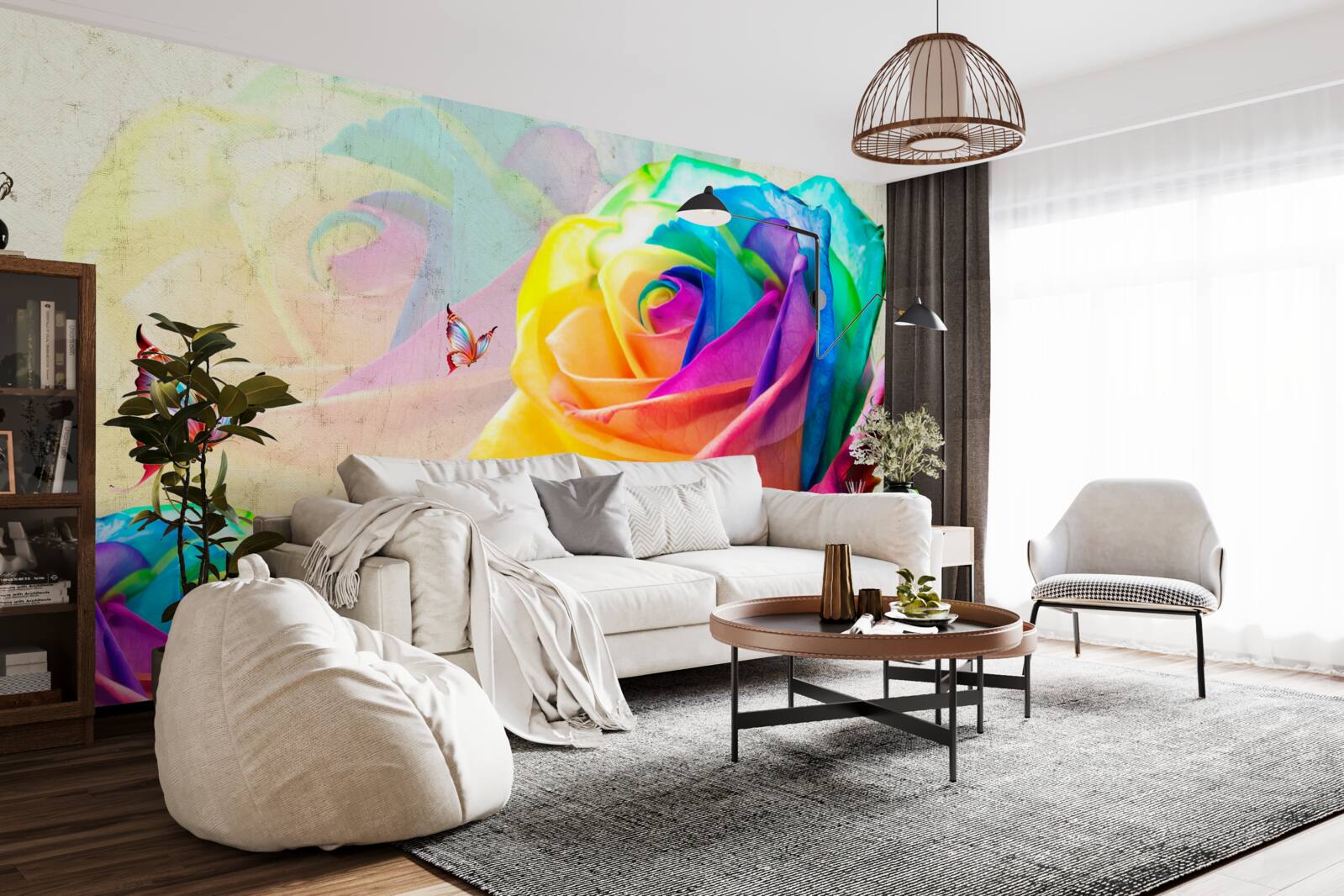 Fototapeta dúhová ruža