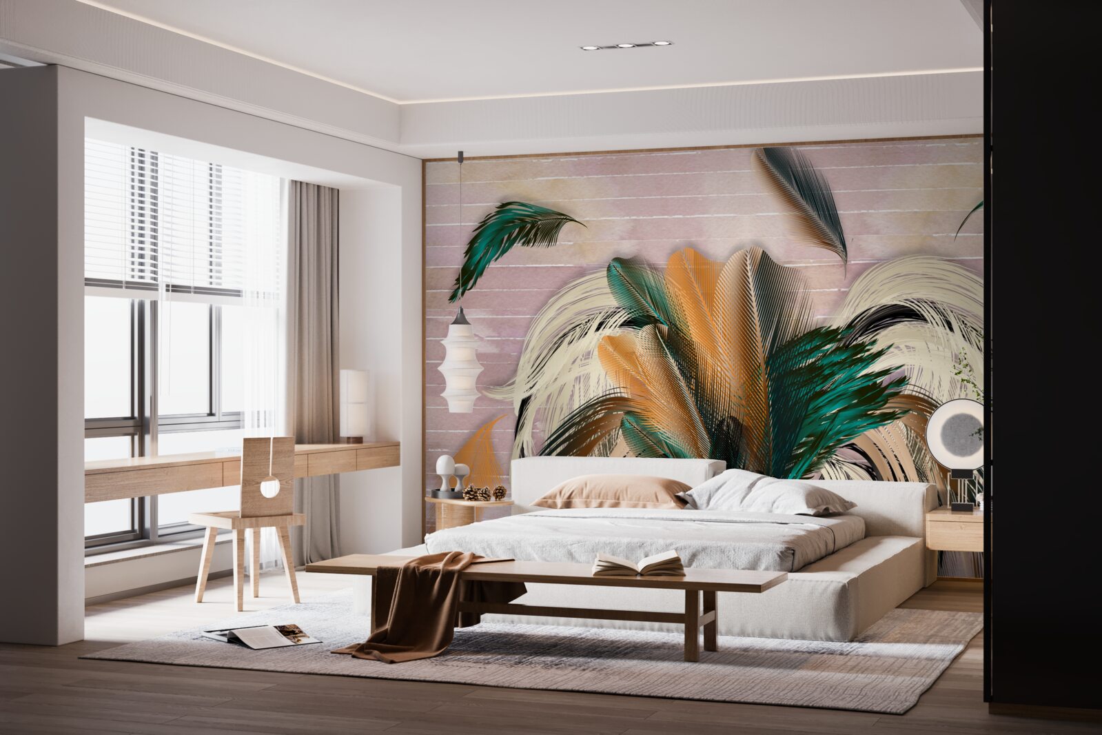 Fototapeta zbierka pierok v kytici