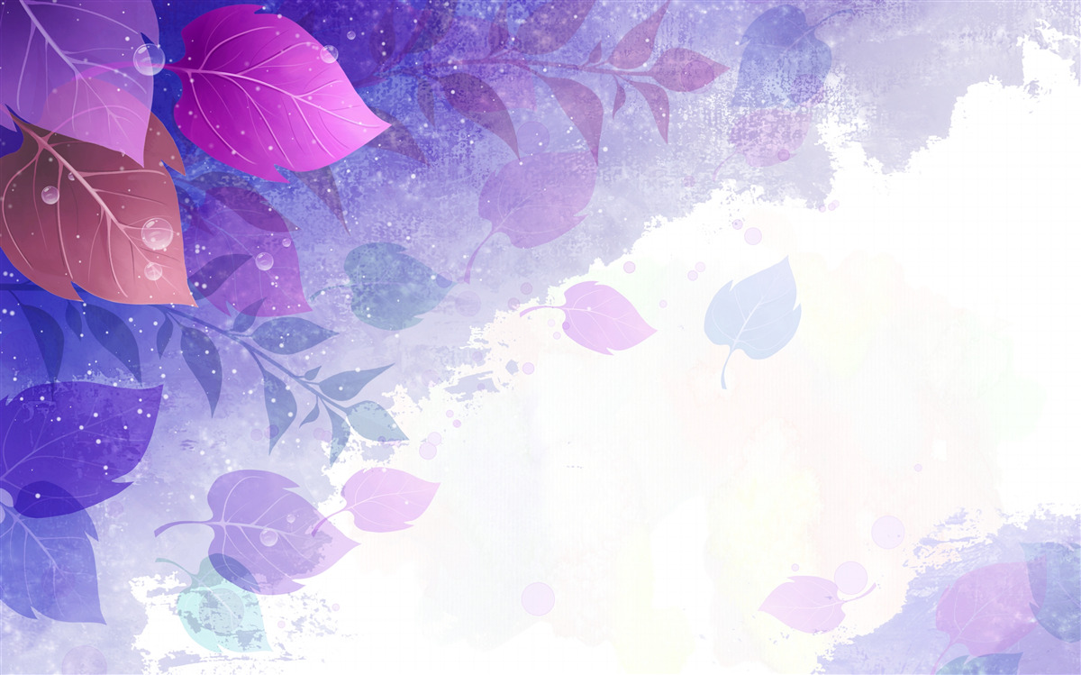 Fototapeta jesenné lístie s fialovým odtieňom