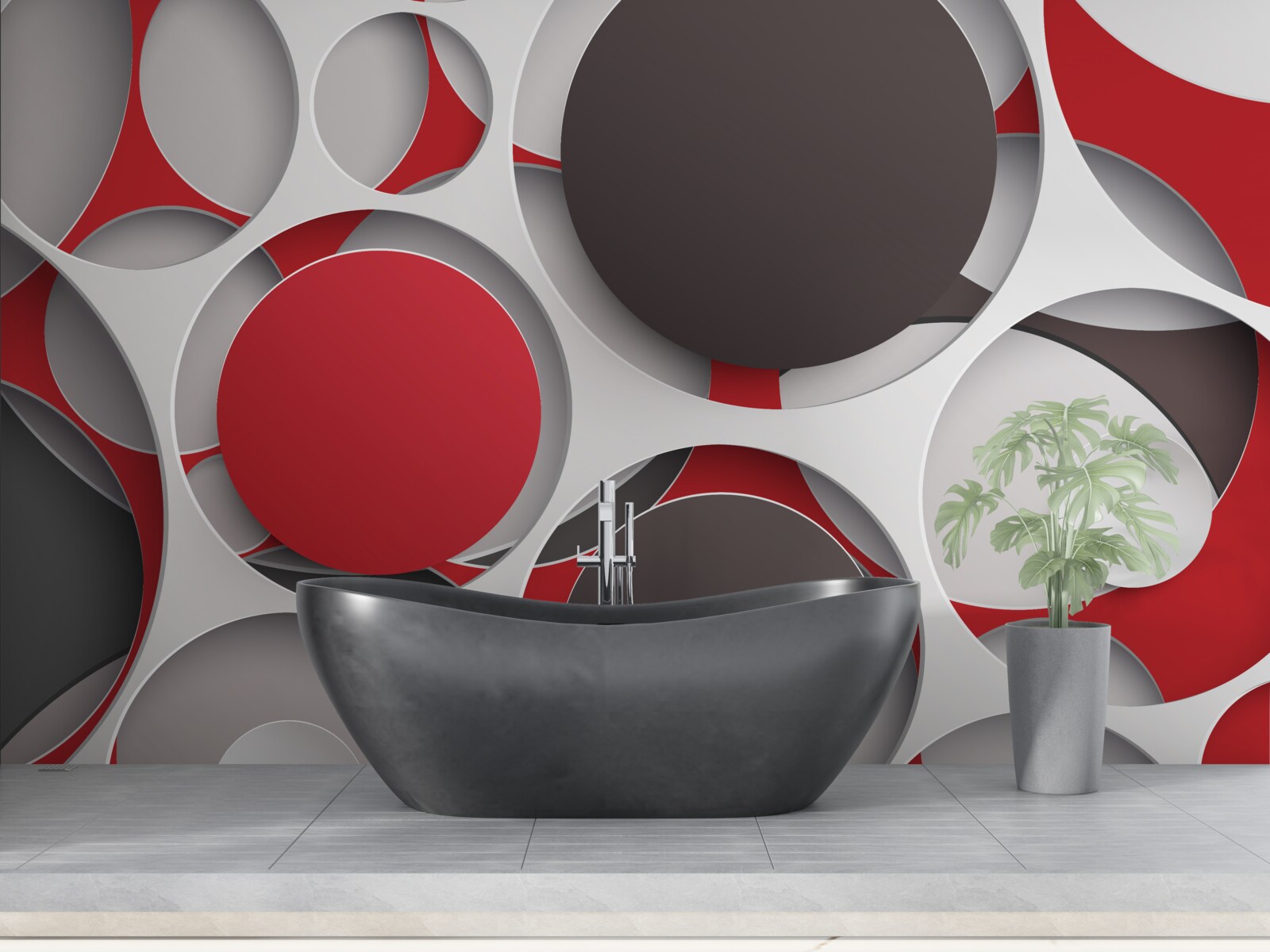 Fototapeta sieťovina s farebnými kruhmi