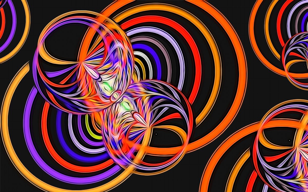 Fototapeta krúžky plné farebných bubliniek