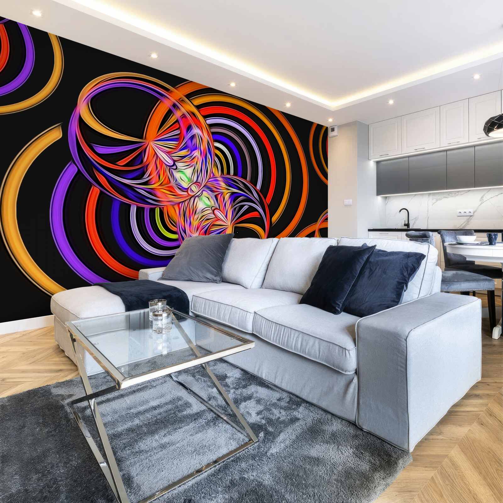 Fototapeta krúžky plné farebných bubliniek