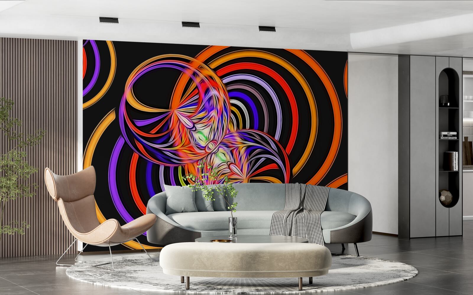 Fototapeta krúžky plné farebných bubliniek