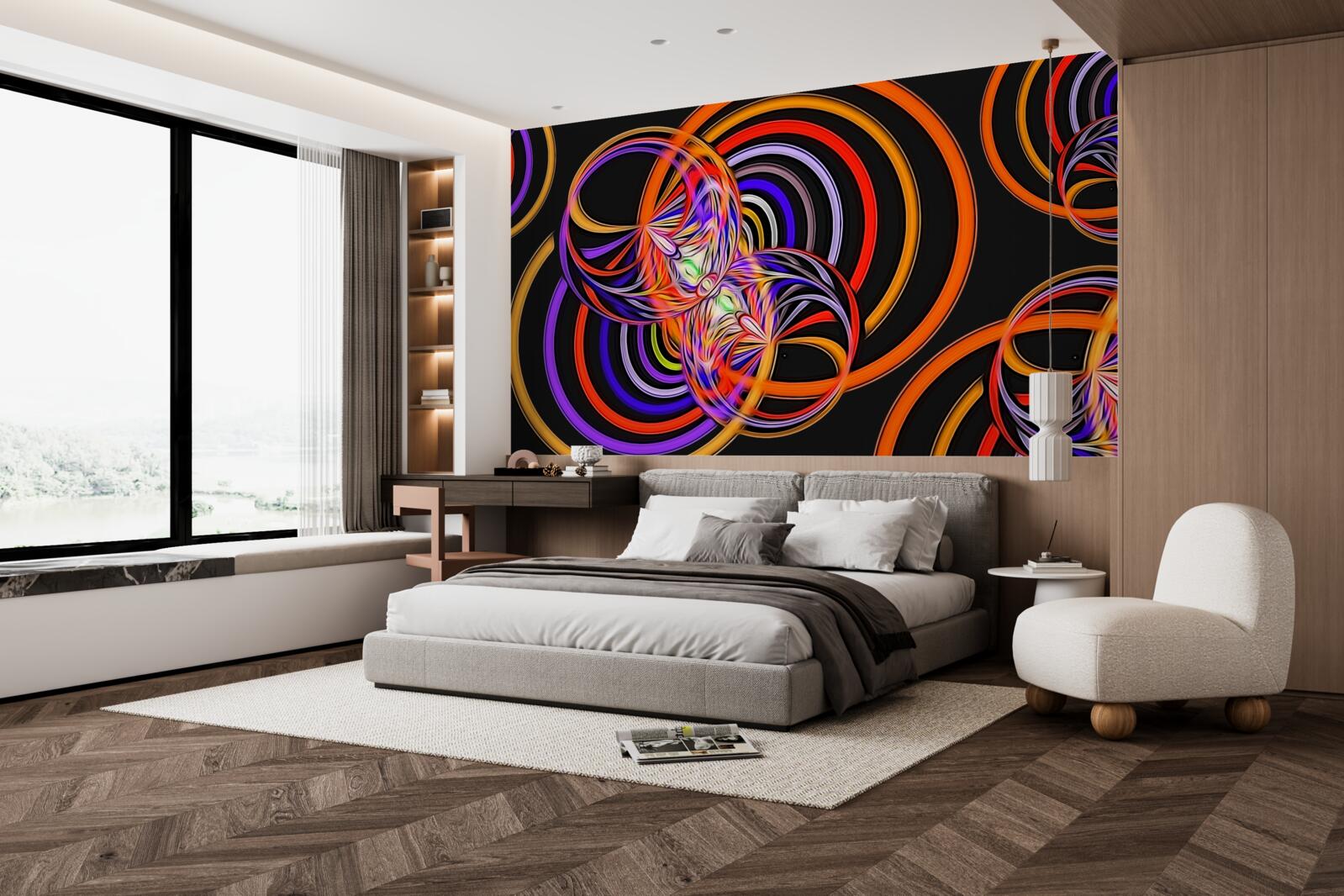 Fototapeta krúžky plné farebných bubliniek