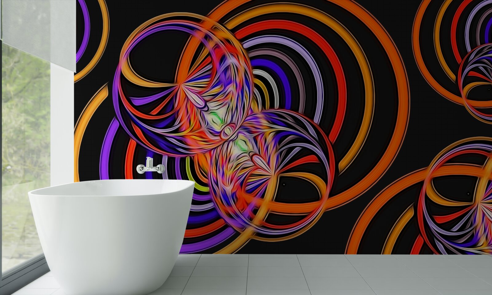 Fototapeta krúžky plné farebných bubliniek