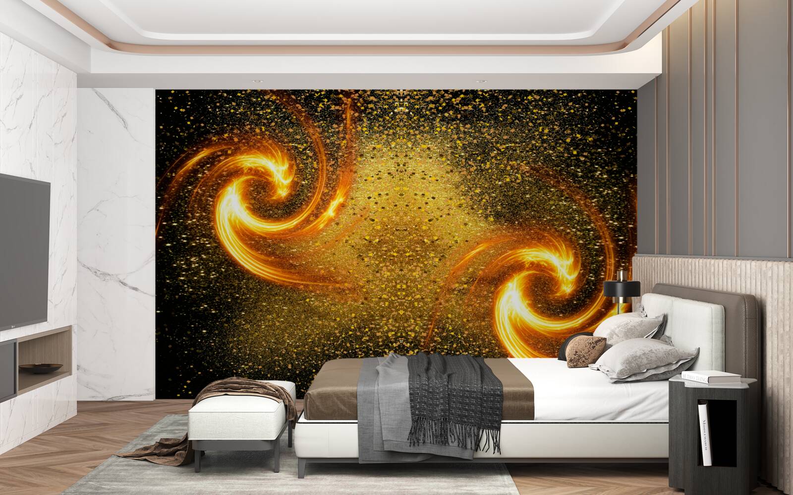 Fototapeta milióny astrálnych svietidiel a niekoľko galaxií