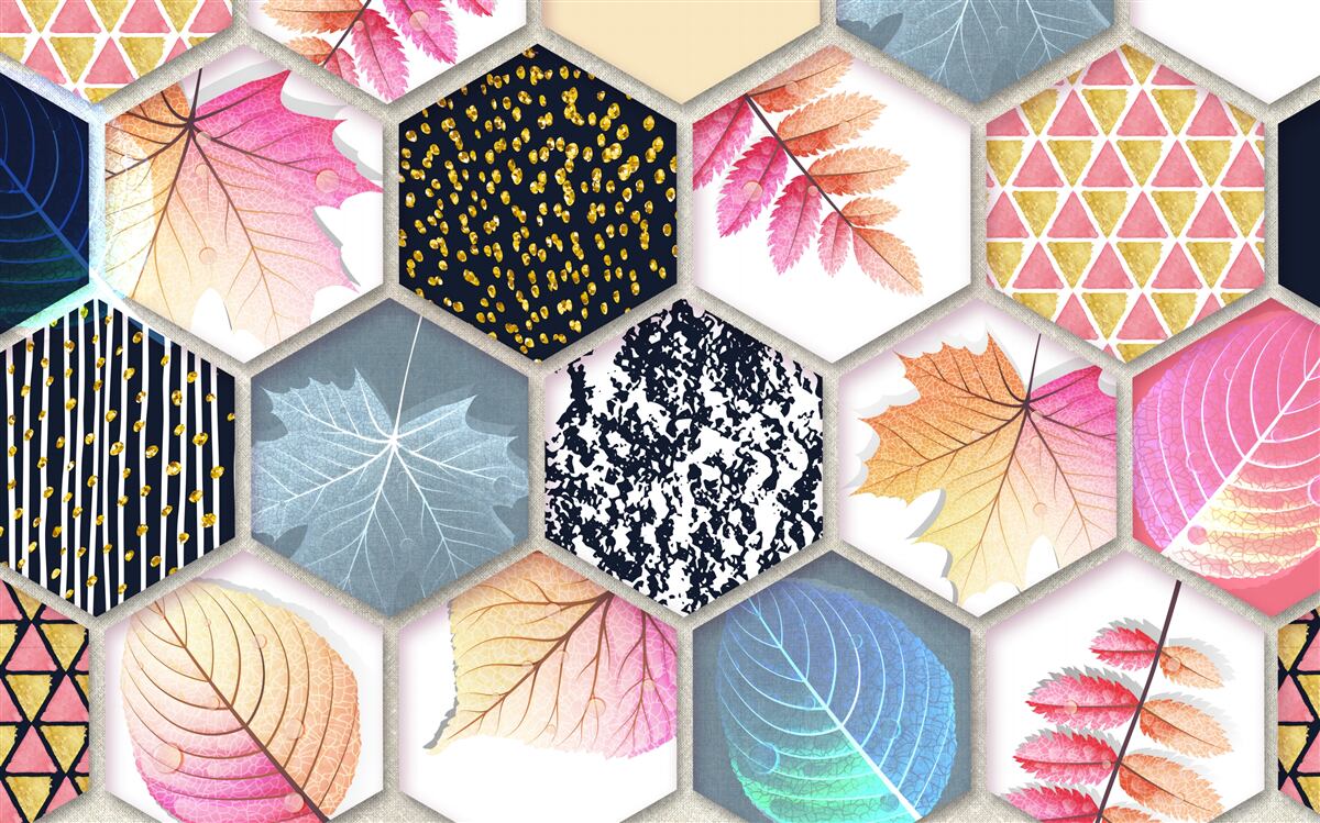 Fototapeta mozaika jesenných listov