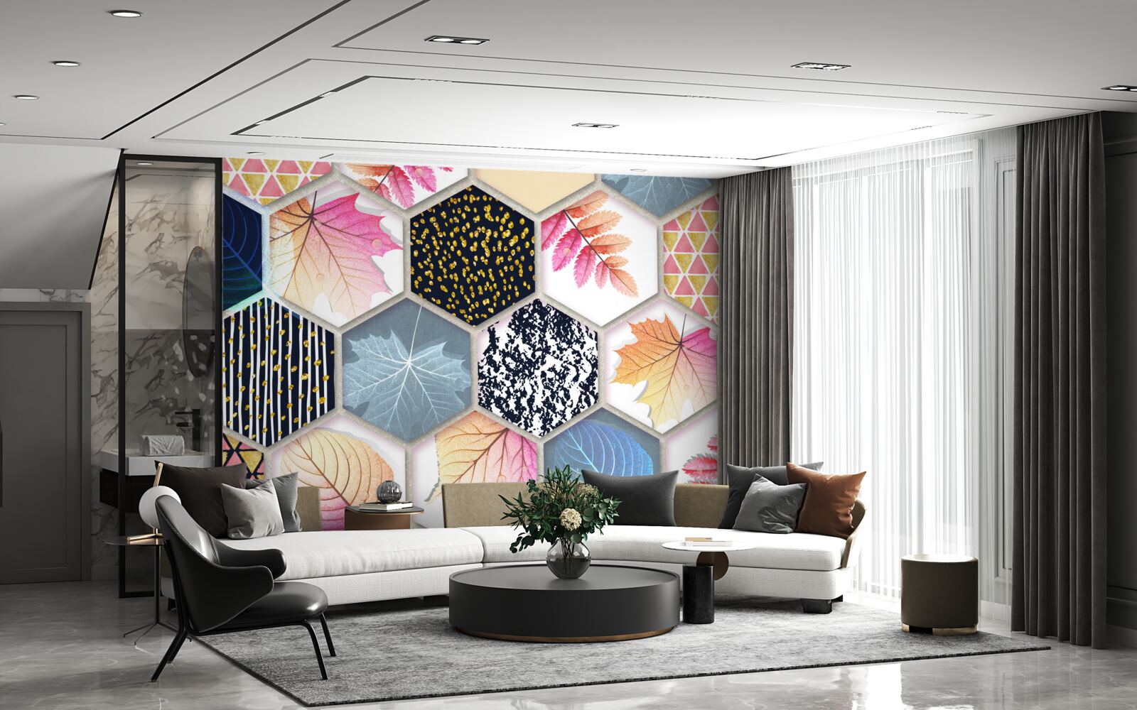 Fototapeta mozaika jesenných listov