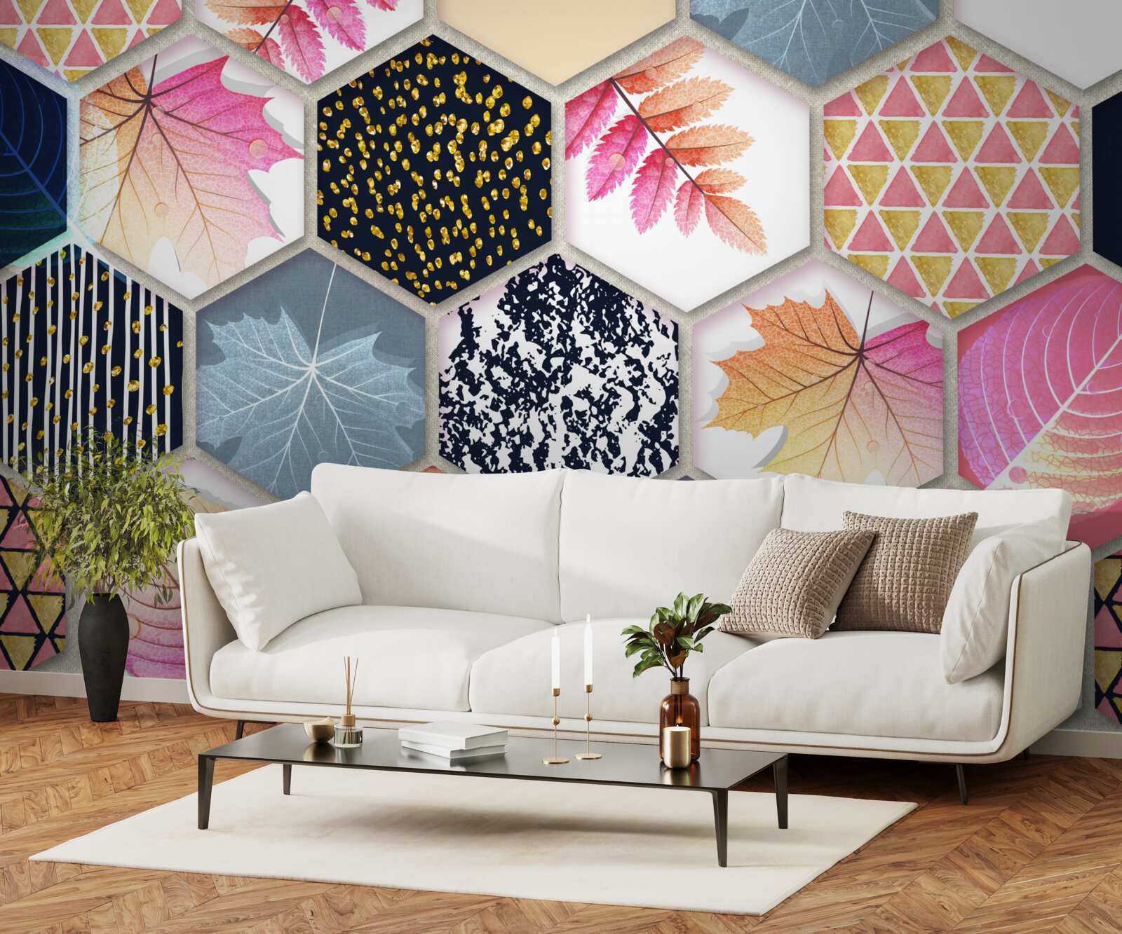 Fototapeta mozaika jesenných listov