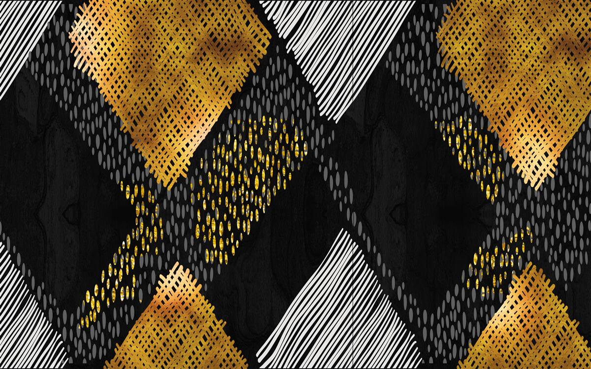 Fototapeta horské štíty, čierne a zlaté