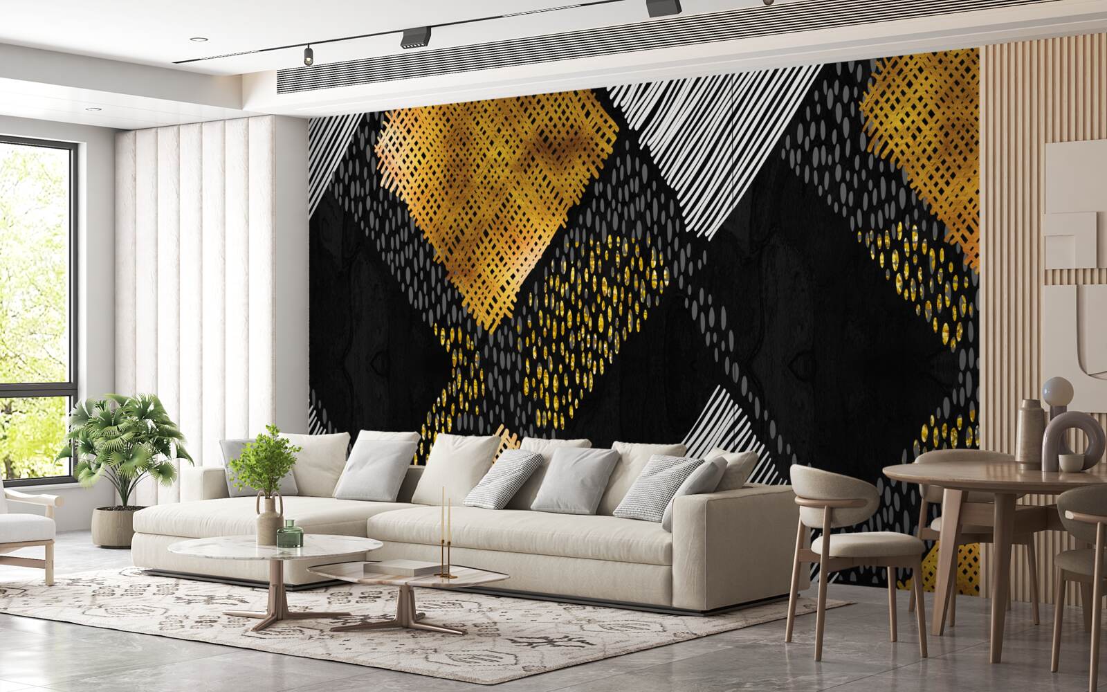 Fototapeta horské štíty, čierne a zlaté