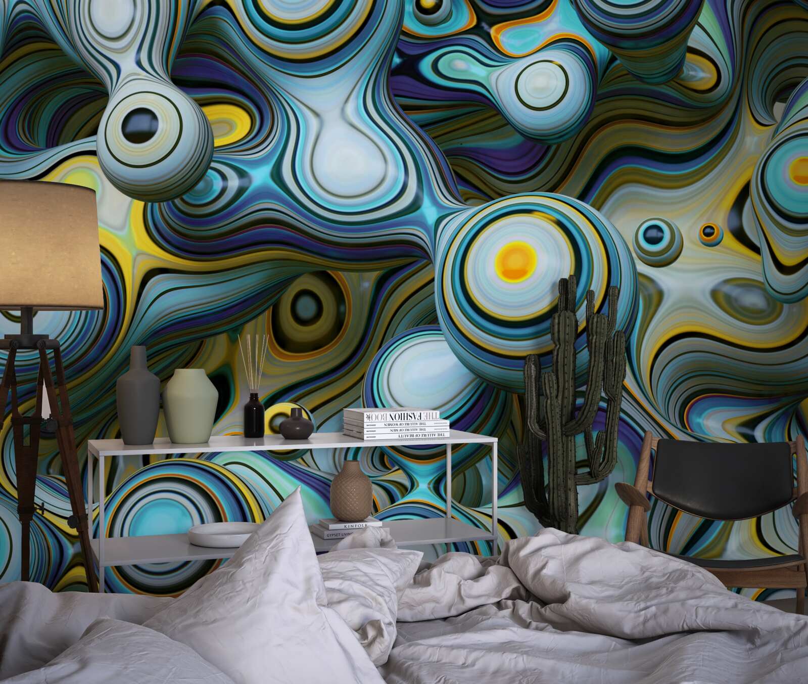 Fototapeta abstraktné obrazy loptičiek a jasných lúčov