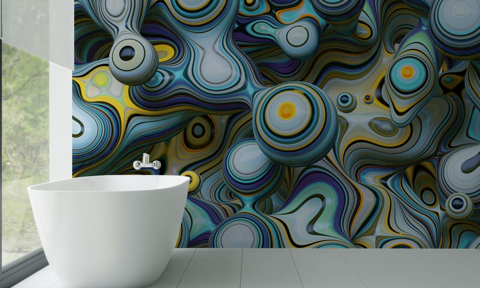 Fototapeta abstraktné obrazy loptičiek a jasných lúčov