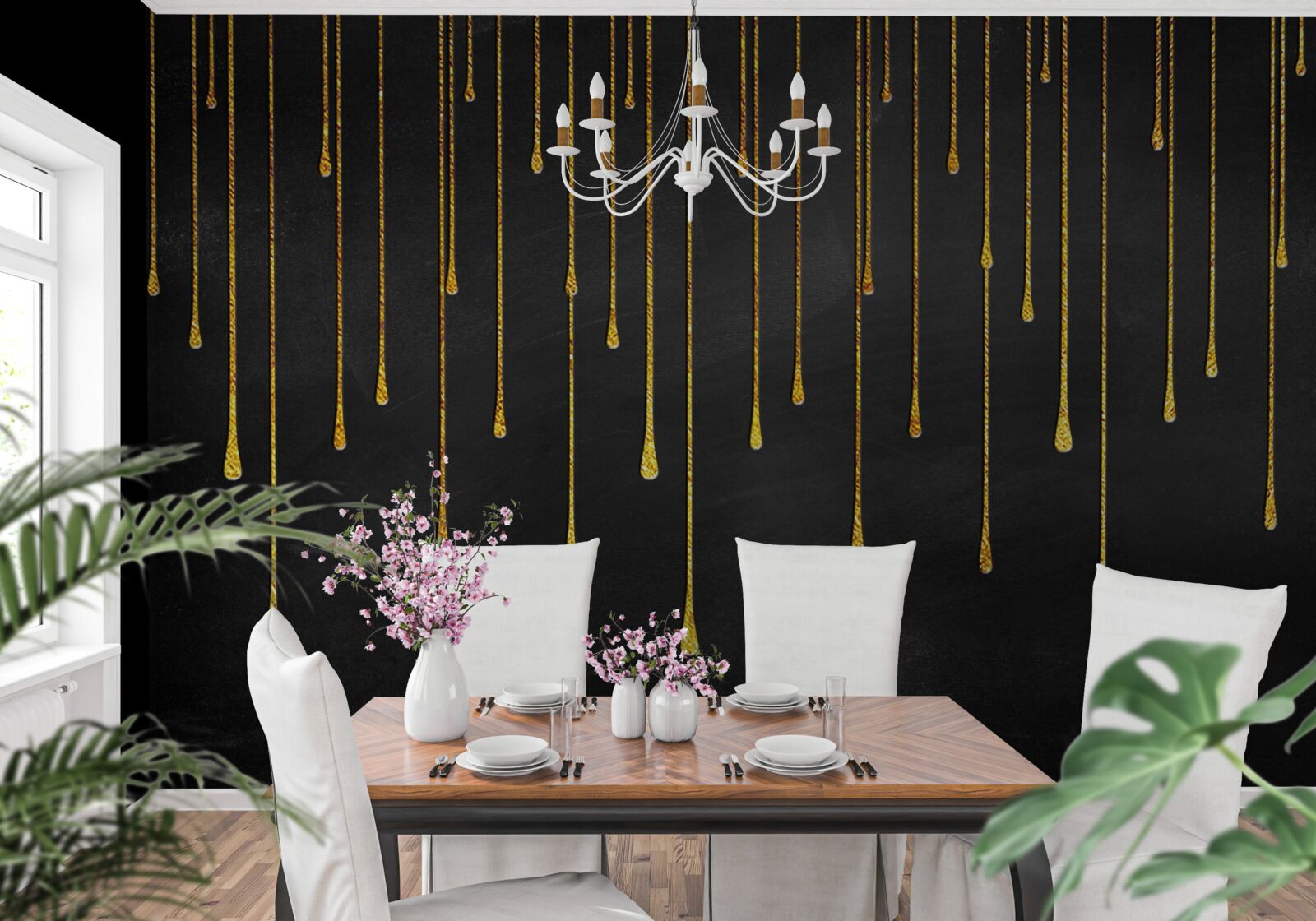 Fototapeta hviezdy zostupujúce v tme noci