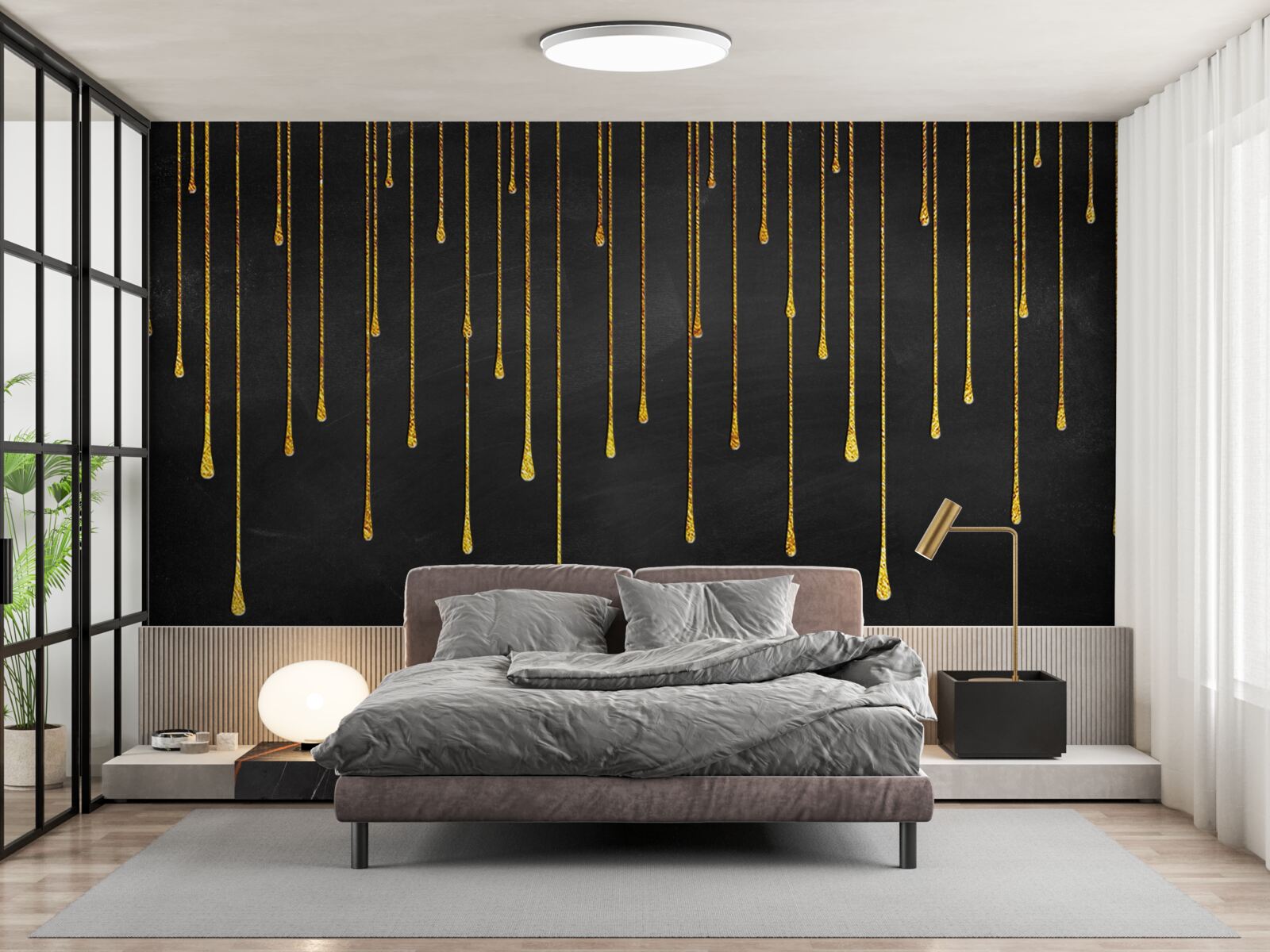 Fototapeta hviezdy zostupujúce v tme noci