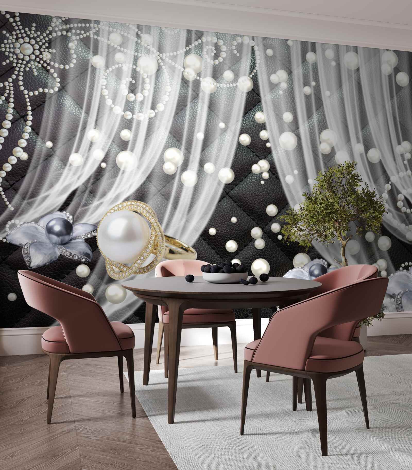 Fototapeta tyl posiaty bielymi diamantmi