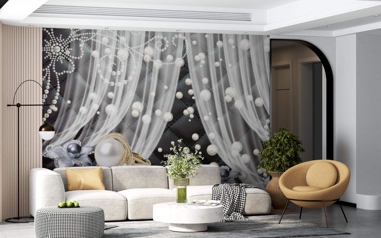 Fototapeta tyl posiaty bielymi diamantmi