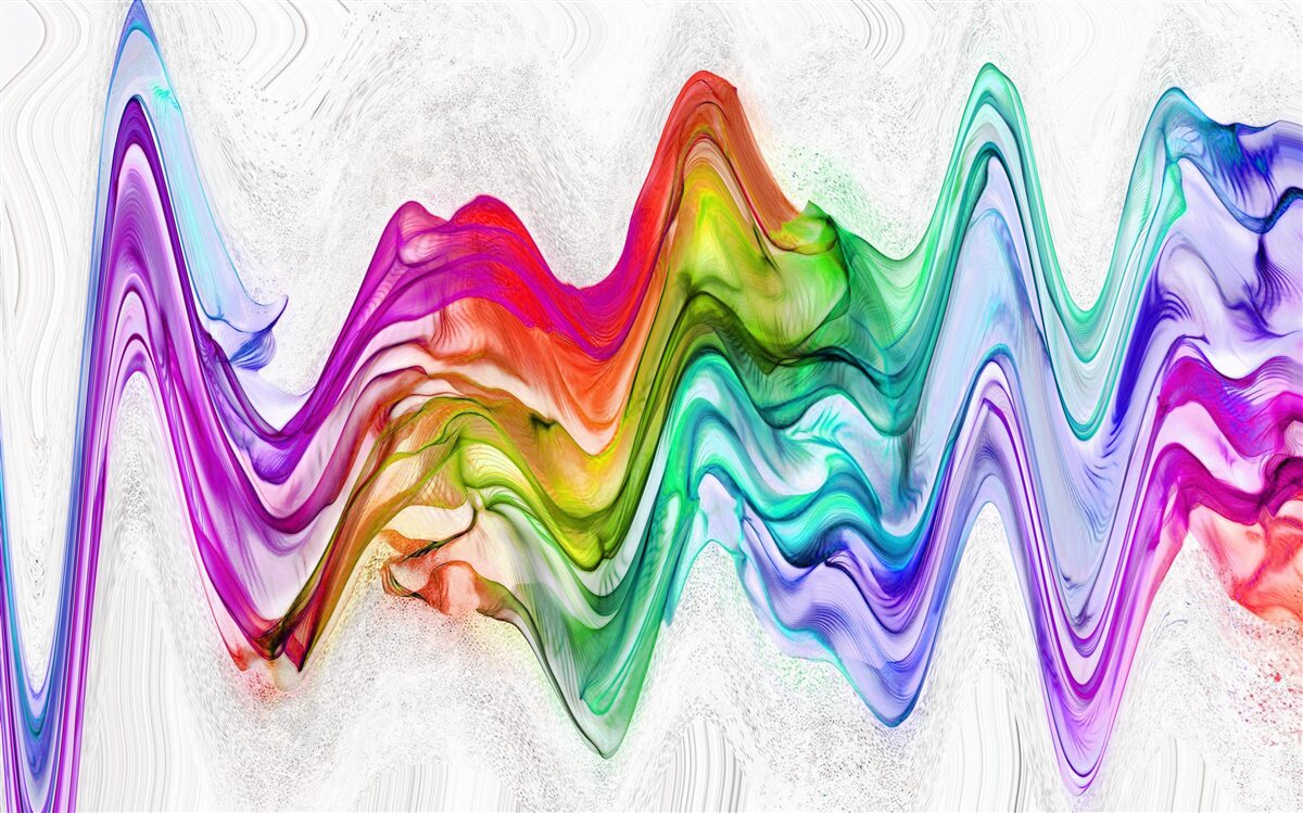 Fototapeta zvuková vlna spojená s jasnými čiarami