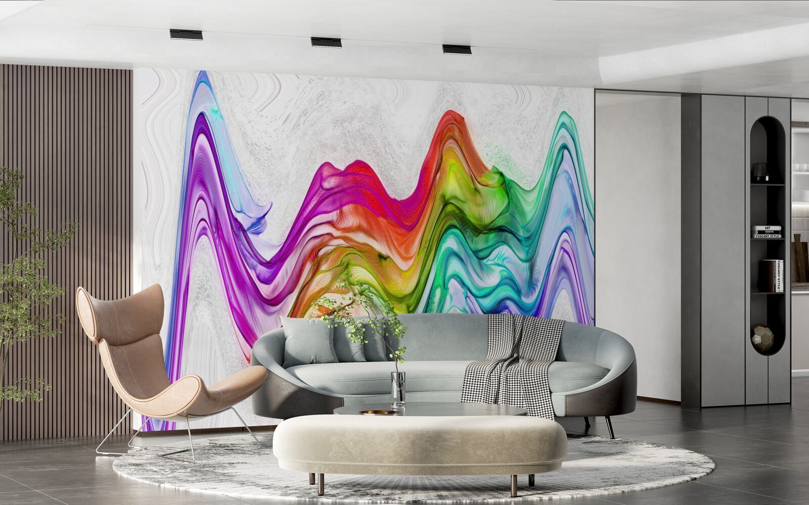 Fototapeta zvuková vlna spojená s jasnými čiarami