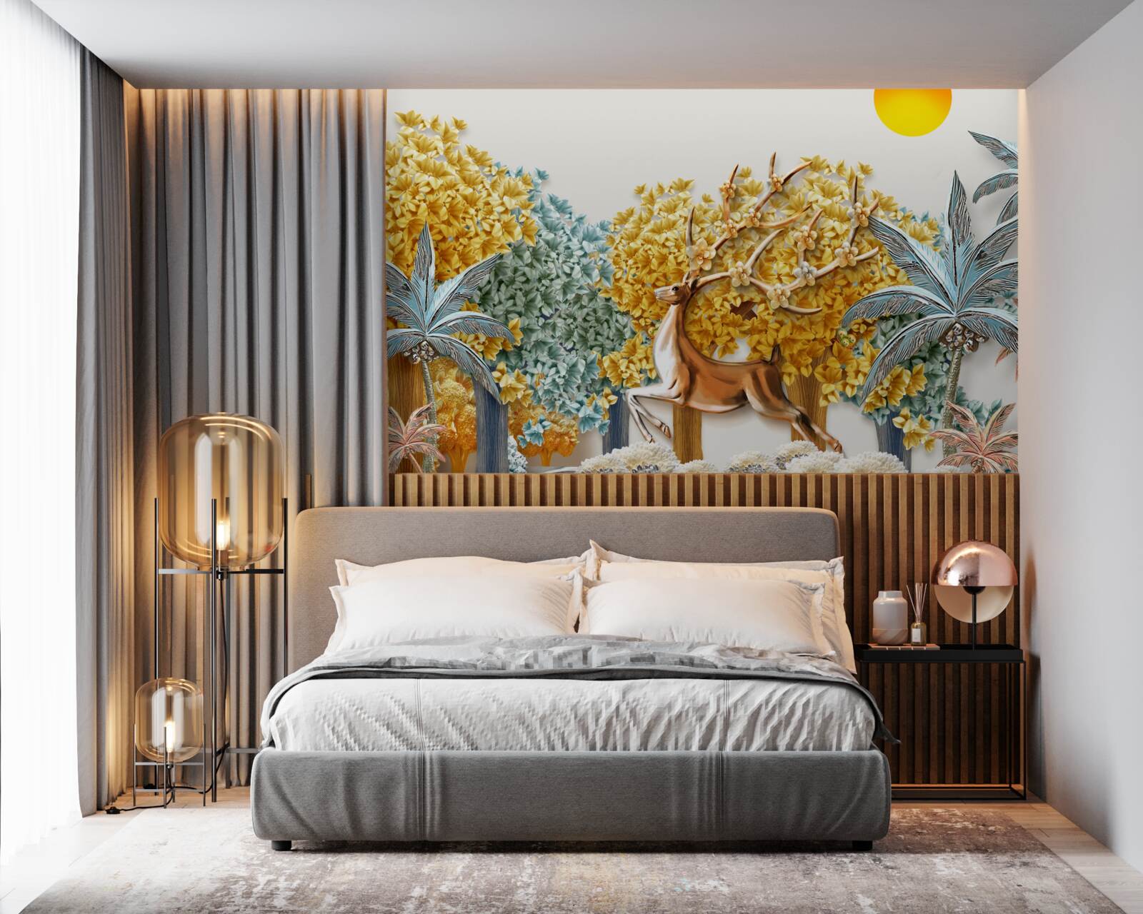 Fototapeta jeleň skok v tropickom lese