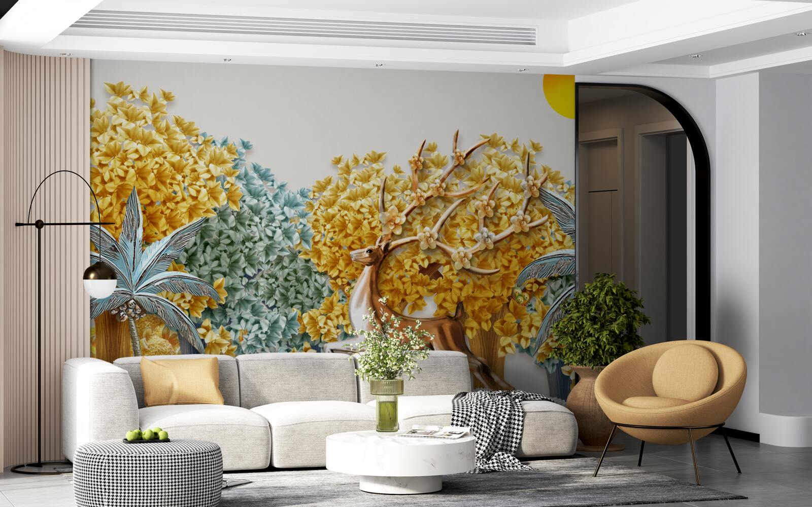 Fototapeta jeleň skok v tropickom lese