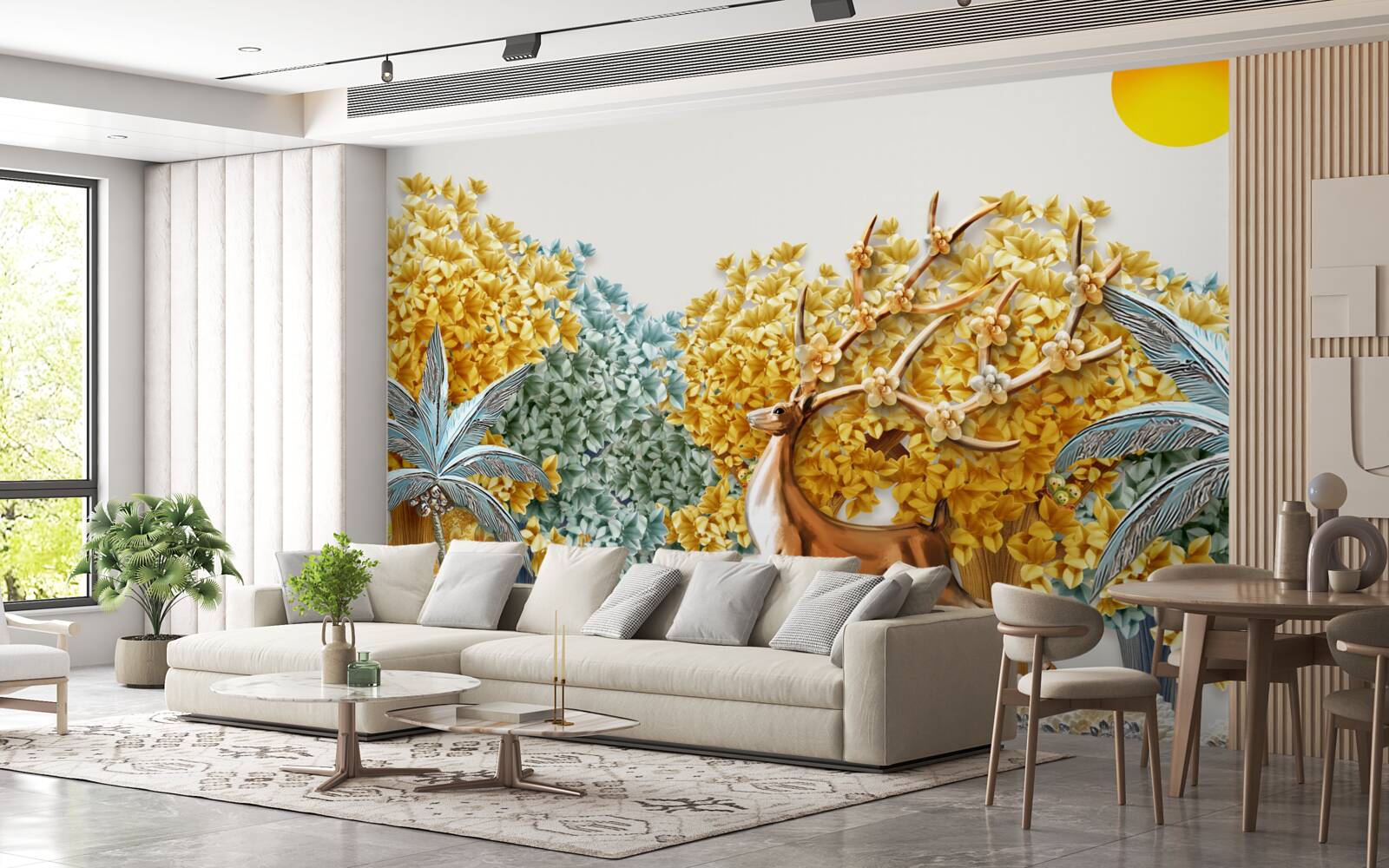 Fototapeta jeleň skok v tropickom lese