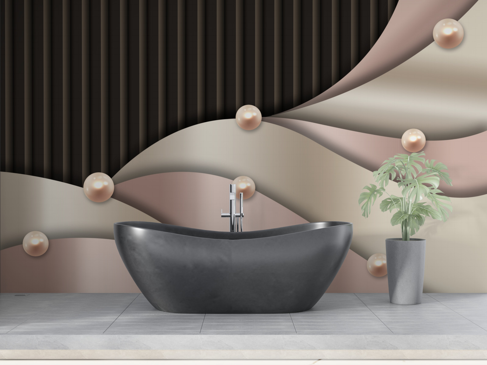 Fototapeta abstraktné zlaté perly na hodvábe