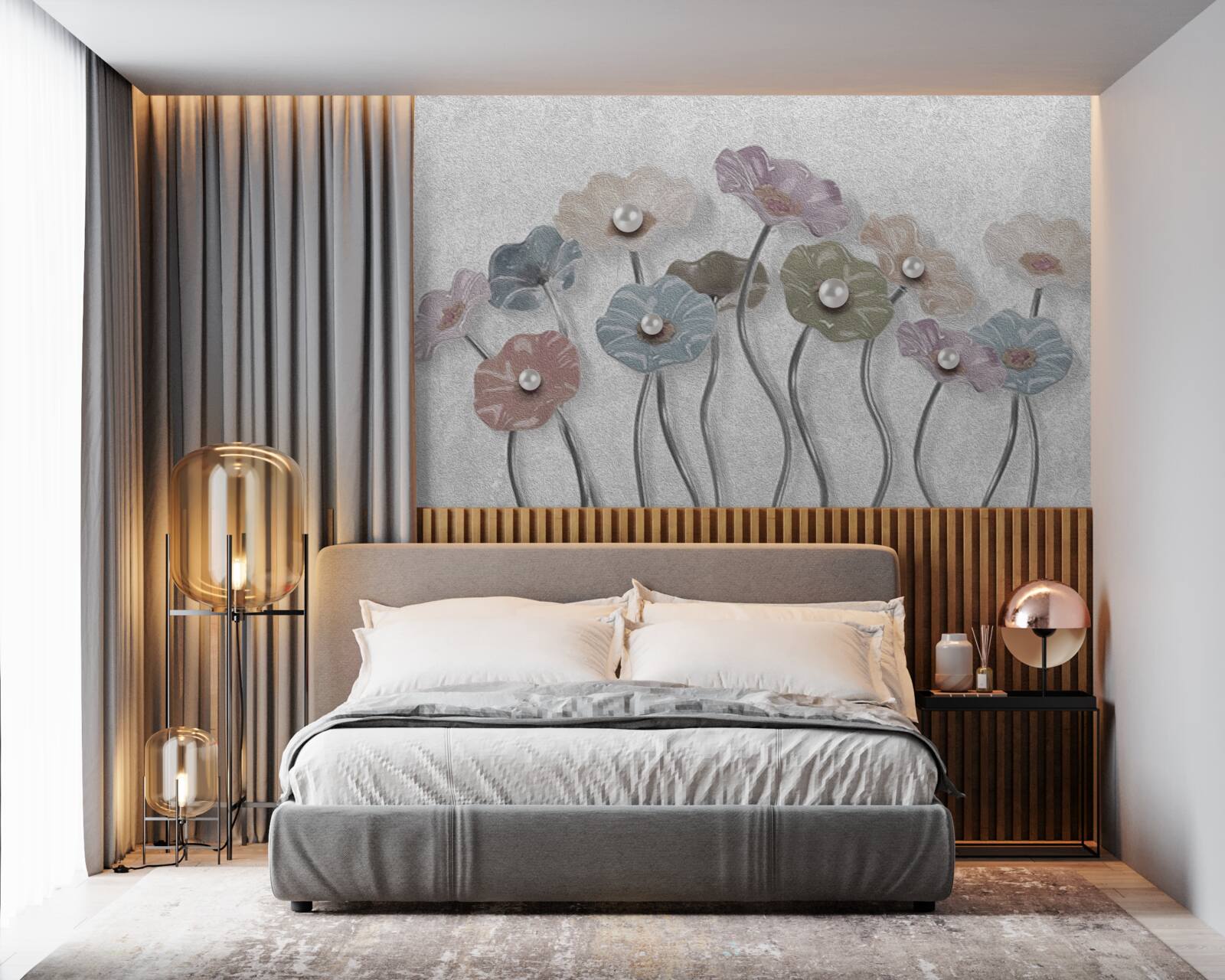 Fototapeta štíhle gerbery zhromaždené v kytici rôznych farieb